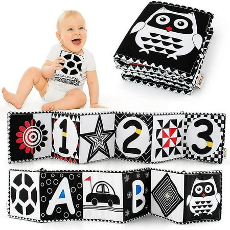 Black And White Baby Soft Book, High Contrast Baby Sensory Toys ...