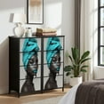 thumbnail image 6 of Dresser for Bedroom with 4 Storage Drawers African Black Girl Beauty Teal Hair African American Black Women Dressers Chest of Drawers Steel Framed Fabric Closet Organizers for Entryway, 6 of 7