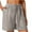 Gray, variant on WIZUTIZ Workout Shorts for Women Wide Leg Relaxed Active Baggy Shorts High Rise Solid Trousers Above the Knee with Pockets Drawstring Shorts for Ladies Stylish Clubs Black Linen