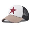 thumbnail image 2 of Tauxra Casquette de Baseball Brodée Étoile à Cinq Branches Ajustable en Coton Sergé Unisexe pour Randonnée Course Golf, 2 of 5