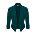 thumbnail image 2 of Hybrid & Company Womens Casual Work Office Open Front Blazer Jacket with Removable Shoulder Pads Made in USA, 2 of 4