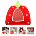 thumbnail image 1 of WASHWEPE Comfortable Rabbit Tent Hideout for Small Pets Made of Cloth Red Color Safe and Durable 7.8 Inches, 1 of 8