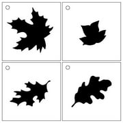 StudioR12 New Happy Fall Leaves Set of 4 Stencil for Fall Pattern Decor, STCL927, 5" x 5"