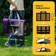 thumbnail image 2 of Conlun Cat Dog Carrier,Soft-Sided Pet Carriers for Dogs with 4-Sided Mesh,Cat Transport for Large Cats Small Dog Up to 9.9Kg,Collapsible Dat Travel Carrier-L,Purple, 2 of 8