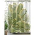 thumbnail image 2 of Fsddascl Sage Green Gold Shower Curtain Set - Extra Long 72" x 96" Washable Bathtub Curtain with 12 Hooks, Aesthetics Flower Boho Watercolor Art Waterproof Fabric Stall Shower Curtains for Bathroom, 2 of 6