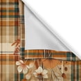 thumbnail image 7 of Ambesonne Botanical Valance & Curtain 3 Pcs Set, Rustic Plaid Meadow Bloom, 55"x30", Orange Tan Grey Teal, 7 of 7