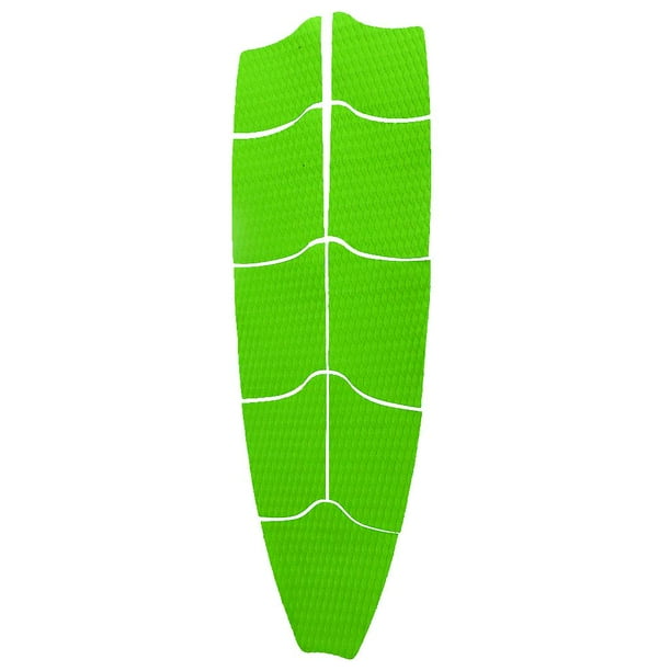 9 piezas de almohadilla de tracción de cubierta de 72,8 x 72,8 pulgadas, agarre de mesa personalizable para tabla de paddleboard Verde