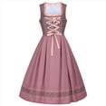 thumbnail image 2 of Vestido Dirndl Alemán para Mujer, Disfraz de Oktoberfest Bávaro para Halloween y . Rosa XL, 2 of 10