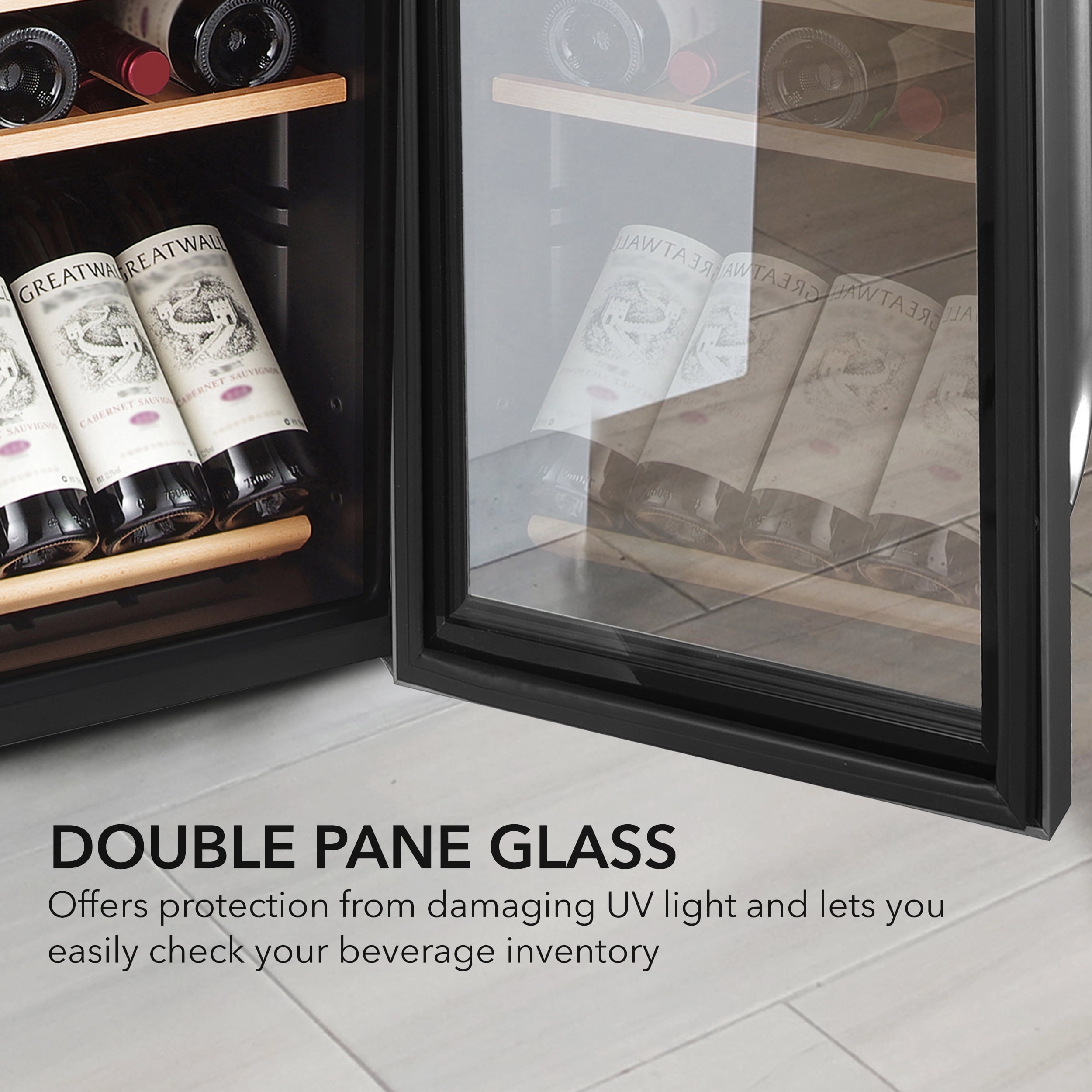 Whynter 34 Bottle 6 Shelf Stainless Steel Wine Refrigerator