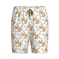 thumbnail image 4 of Naloa Corgi with Hearts Men's Short Pajama Pants, Lounge Comfort Shorts with Elasticized Waistband and Side Pockets - Small, 4 of 9