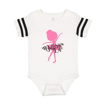 

Inktastic Ballerina Life Pink Dancer Silhouette Gift Baby Boy or Baby Girl Bodysuit