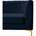 thumbnail image 6 of Meridian Furniture Alina Navy Velvet Corner Chair, 6 of 17