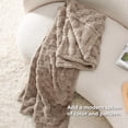 thumbnail image 7 of Cozy Comfort Taupe Fleece Throw Blanket for Couch - Super Soft Cozy Blankets for Women, Girls, 50x60 Inches, 7 of 7