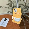 thumbnail image 7 of Case for iPhone 15 Pro,Cute 3D Kawaii Phone Cases Funny Butter Bear Angel Cartoon Cover with Keychain Soft Silicone Gel Drop Protection Case Women Girls for iPhone 15 Pro, 7 of 7