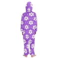 thumbnail image 3 of Purple Pattern One Piece Pajamas Soft Jumpsuit Cozy Sleep and Play Romper Zipper and Pockets 13Y-14Y, 3 of 8
