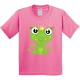 thumbnail image 3 of Inktastic Cute Frog, Green Frog, Frog Princess, Crown Youth T-Shirt, 3 of 5