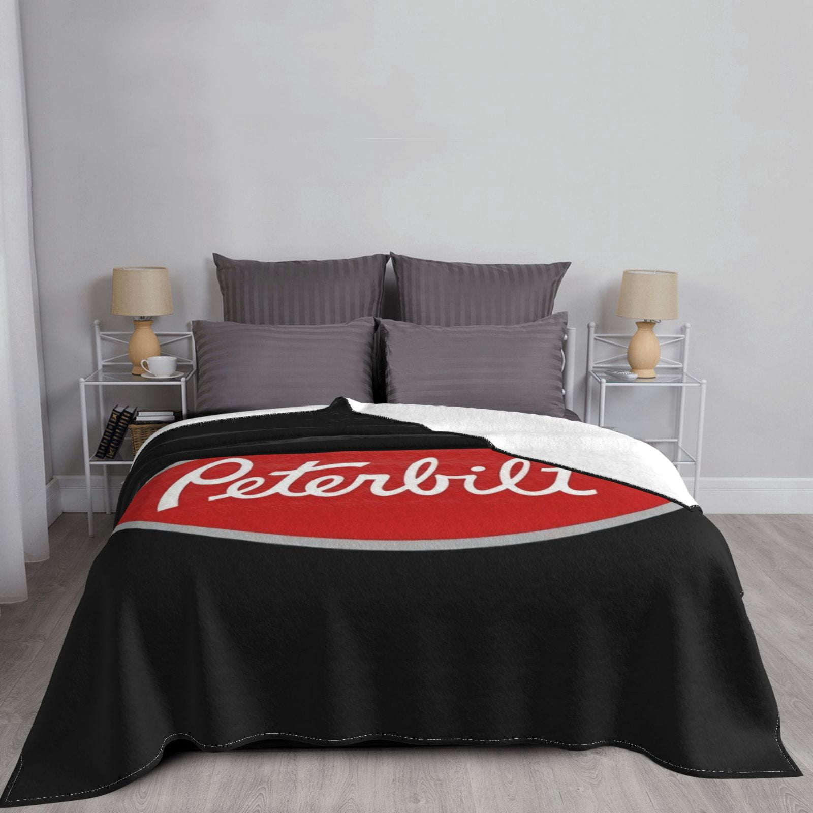Peterbilt Flannel Blanket Funny Ultra-Soft Micro Warm Throw Blanket Fleece Blanket Interesting Gift 80"X60"