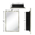 TEHOME Brushed Nickel Metal Framed Recessed Bathroom Medicine