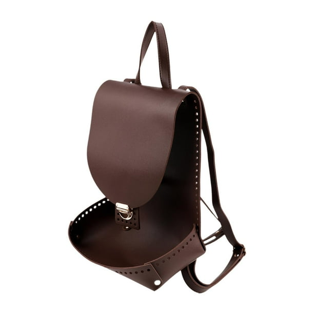 Kit para hacer mochilas de bricolaje, piezas de hardware para bolsos tejidos a mano, base inferior para bolsos de crochet caqui oscuro