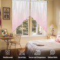 thumbnail image 5 of Swag Curtain Valances Ombre Pink Stripes Swag Valances for Kitchen Windows Striped Lines Waves Short Topper Curtains Valance Tier Pair for Kitchen Bedroom Living Room Bathroom 28"x36", 5 of 8