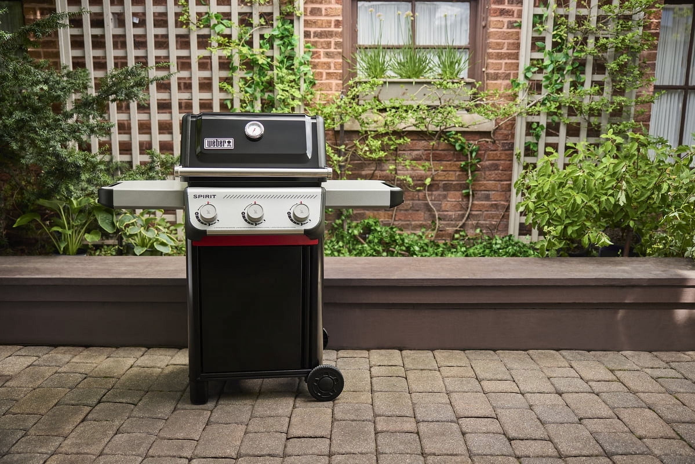 Weber Spirit Gas Grill, E-310 3 Burner Propane Gas Grill with Wheels, Black