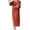 Orange, variant on YuXingFu Summer Dresses for Women 2026 Midi Maxi V-Neck Plus Size Womens Dress Short Sleeve for Beach Long Casual Summer Khaki S