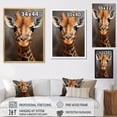 thumbnail image 4 of Designart "Sepia-Toned Selfie With Giraffe" Animals Giraffe Floater Framed Wall Art Prints, 4 of 5