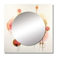 thumbnail image 2 of Designart "Harmonizing Grace Antique Pink Gold IV" Modern Geometric Square Mirror For Wall Decor - Large Gold Square Printed Wall Mirror Art - Square Modern Mirror - Wall Mounted Square Large Mirror, 2 of 5
