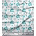 thumbnail image 1 of Soimoi polyester Crepe Fabric Snowflake Artistic Print Fabric by Yard 52 Inch Wide, 1 of 3