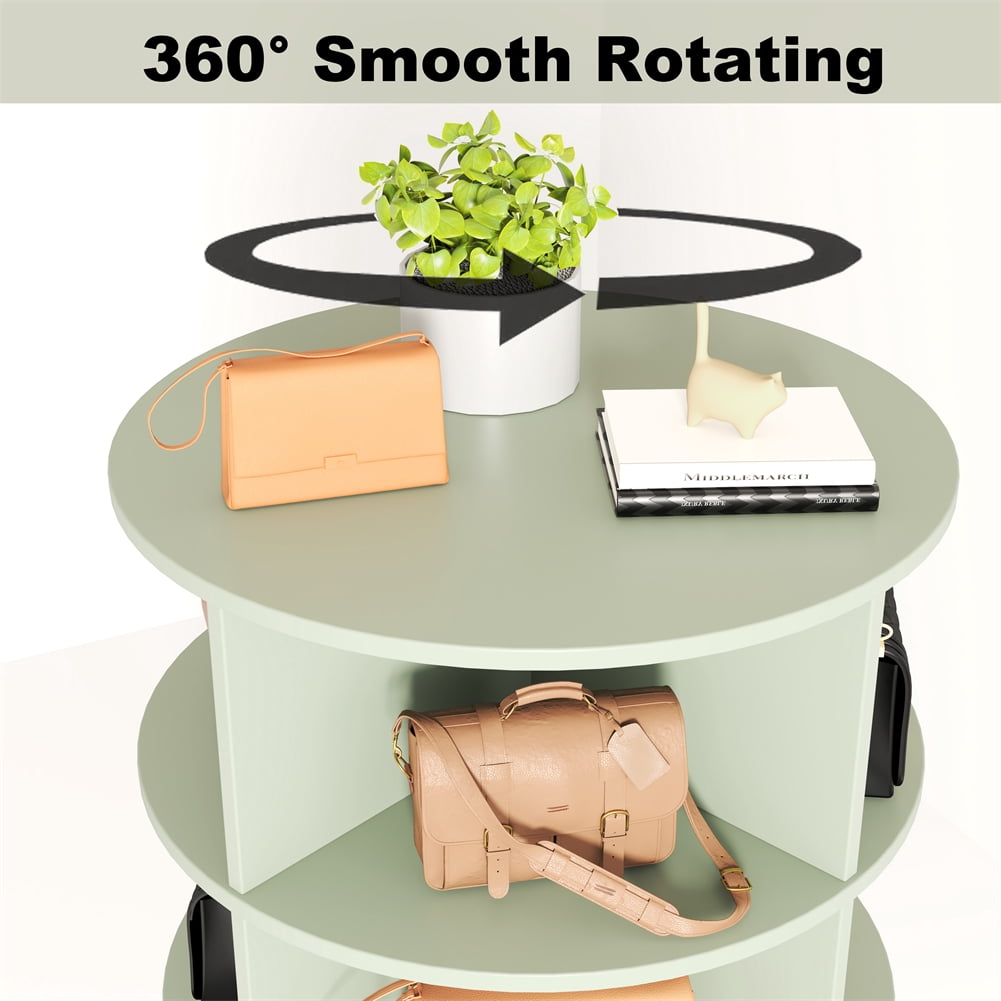 6 Tier/7 Tier Rotating Shoe Rack Tower, Spinning Shoe Display Rack, 360° Revolving Round Shoe Closet, Vertical Handbag Shoes Organization