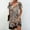 Gray, variant on Womens Summer Printing Short Sleeve V Neck Mid Thigh Length Dresses Fashion Dress