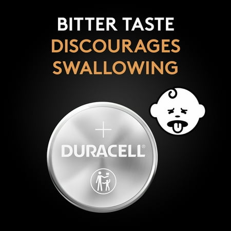 Duracell 2016 Lithium Coin Battery 3V, Bitter Coating and Child Secure Packaging, 4 Pack