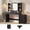 Black, variant on Toogaho White Vanity Desk with Lighted Mirror & Power Outlet & 6 Shelves,Makeup Vanity Table Set with Rolling 5-Drawers Cabinet,Dressing Table for Women
