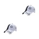 thumbnail image 4 of Qarigey Gorra de béisbol unisex de moda para la playa y actividades al aire libre sombreros para mujeres gorras de béisbol anillos blancos anillos blancos negros 2Conjunto, 4 of 6