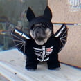 thumbnail image 3 of JeashCHAT Dog Halloween Costumes Dog Bat Outfits Costume with Wings and Hat, Pet Halloween Costume Party Cosplay Dress Up for Small Dogs and Cats, Black, 3 of 7