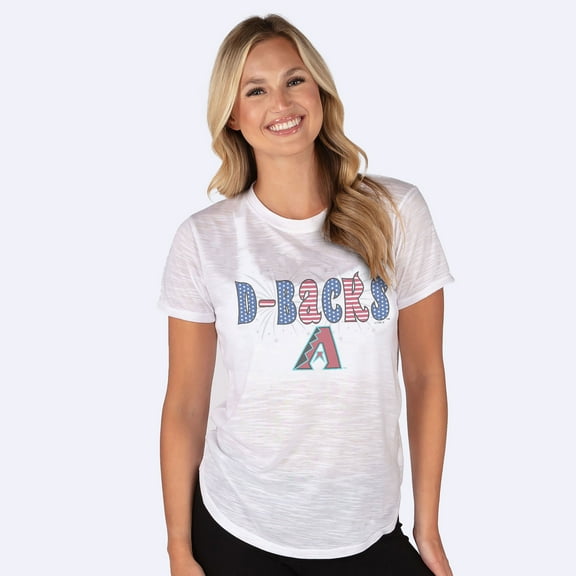 Women's-Concepts Sport White Arizona Diamondbacks Infuse Lightweight Slub-Knit Top
