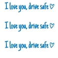 thumbnail image 2 of Fiudx Ofertas del día 3 uds. Te amo conduciendo con seguridad pegatina de espejo Drive Safe Te amo pegatina con corazón para espejo retrovisor ventana vinilo calcomanía accesorios de coche y regalo d, 2 of 3