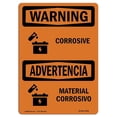 thumbnail image 1 of SignMission OS-WS-A-1218-L-11954 12 x 18 in. OSHA Warning Sign - Corrosive - Material Corrosivo, 1 of 1