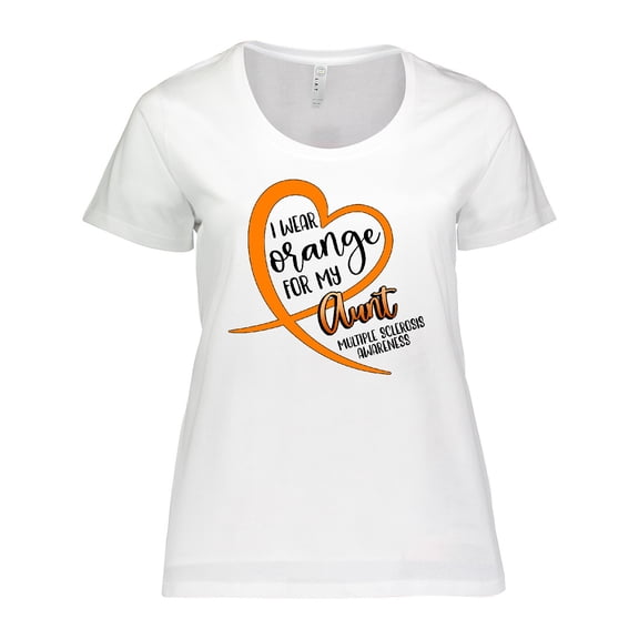 Inktastic I Wear Orange for my Aunt Multiple Sclerosis Awareness Women's Plus Size T-Shirt