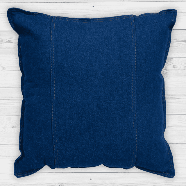 Karin Maki Denim Square Pillow 18 x 18 Inches Decorative Denim Throw