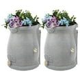 thumbnail image 1 of Good Ideas Rain Wizard 50 Gal Plastic Rain Barrel Urn, Granite (2 Pack), 1 of 11