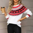thumbnail image 6 of Fengactive Heart Sweater for Women Winter Cute Long Sleeve Valentine's Day Knitted Pullover Jumper Tops, 6 of 9