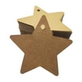 thumbnail image 2 of HOMYL 100 X Star Shaped Gift Tags Hanging Tag Projects with Hole Decorations Star Tags Kraft, 2 of 7