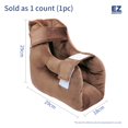 thumbnail image 4 of Almohada protectora de talón EZ Assistive Velour para pies, color marrón, 4 of 8