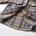 thumbnail image 7 of WhouRiu Boys Shirt Plaid Long Sleeve Lapel Button Tops Child Spring Fall Outwear Clothes Blue,Sizes 18-24 M, 7 of 7
