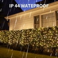 thumbnail image 2 of Dazzle Bright Christmas 360 LED Net Lights, 12FT x 5 FT Connectable Waterproof String Lights Clear Wire with 8 Modes, Christmas Decorations for Indoor Outdoor Xmas Party Yard Garden Decor (Warm White, 2 of 5