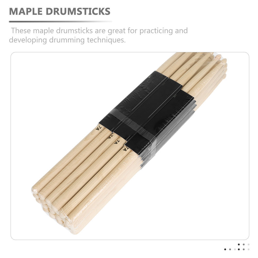 BESTYASH Maple Drumsticks 12 Pairs Khaki Color Lightweight Design for Adults and Kids Playing