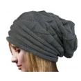 thumbnail image 1 of Gorro grueso acanalado para mujer, gorro cálido de punto de lana de ganchillo, estilo elástico, a la moda, para invierno, 1 of 5