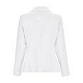 thumbnail image 5 of YDFCWXW Women Blazer Jackets Turn Down Collar Blouse Long Sleeve Casual Fall Winter Work Coat Open Front Cardigan White, L, 5 of 5
