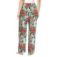 thumbnail image 3 of Goofa Rose Flowers Printed Soft Pajama Pants for Women, Wide Leg Comfy Casual Lounge Yoga Pants-Medium, 3 of 9